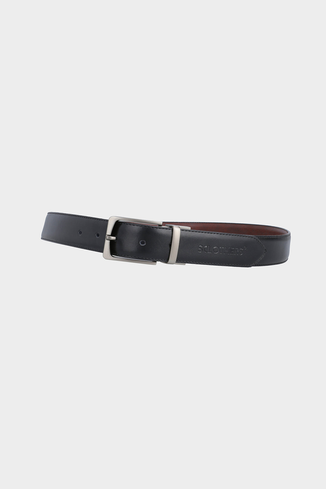 Reversible Black Leather Belt - W21 - MB0004R
