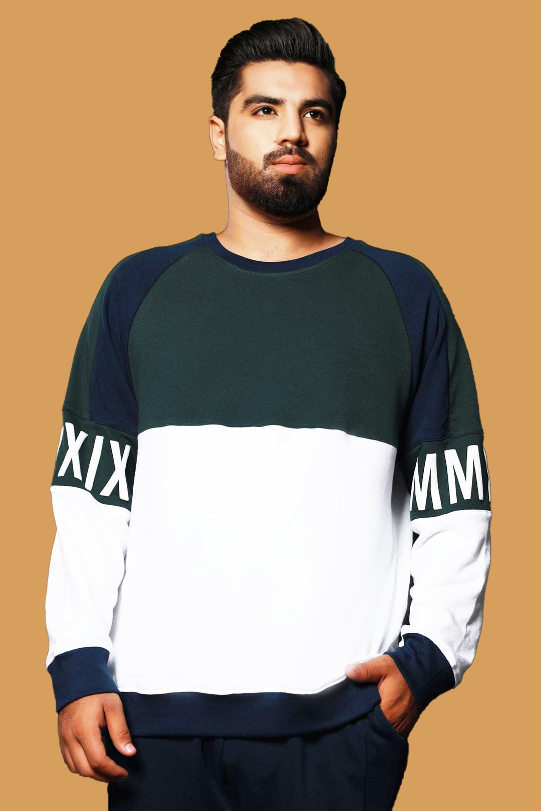 Teal & Blue MMXIX Sweatshirt (Plus Size) - W22 - MSW046P