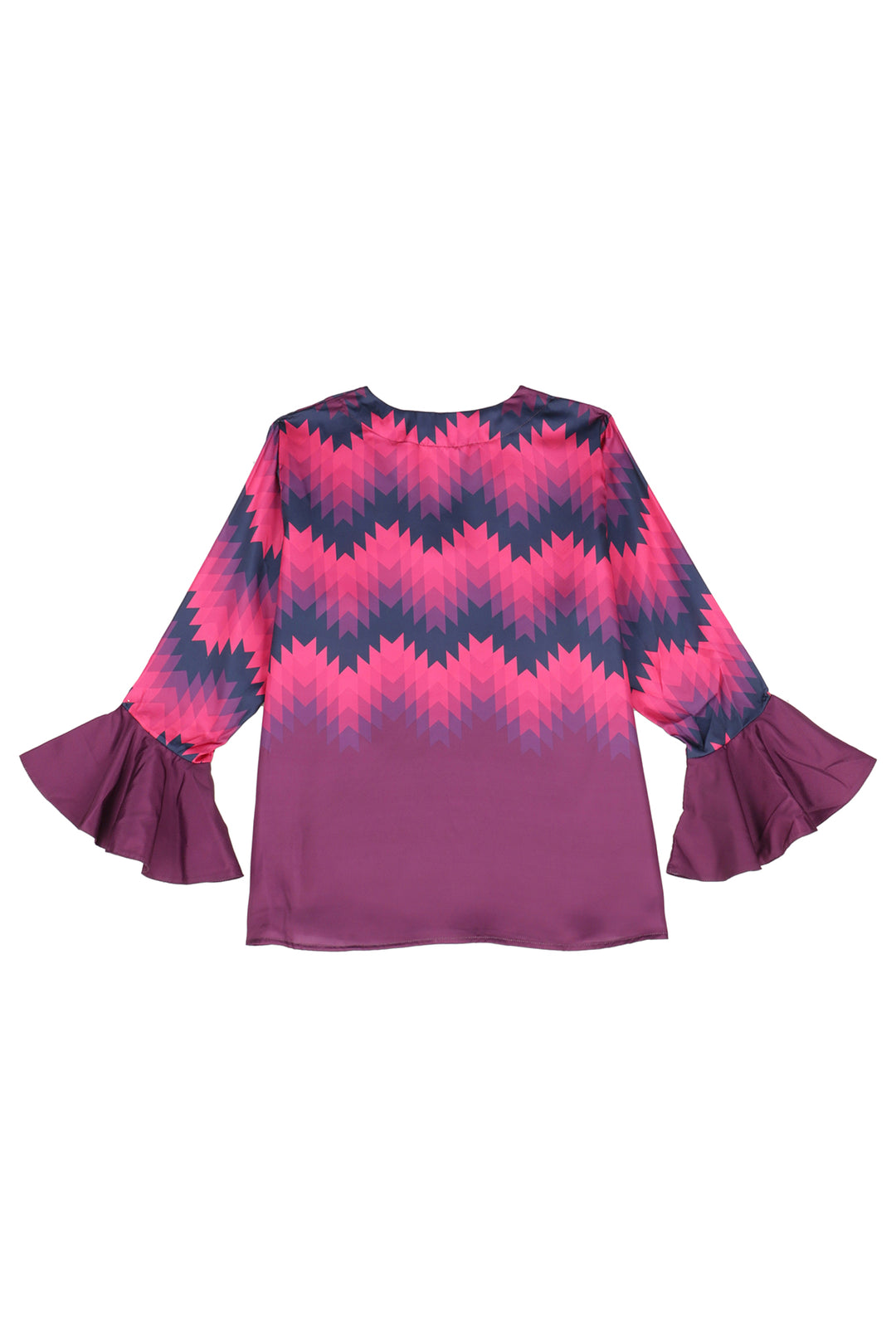 Aztec Flared Sleeves Top - A21 - WWT0008