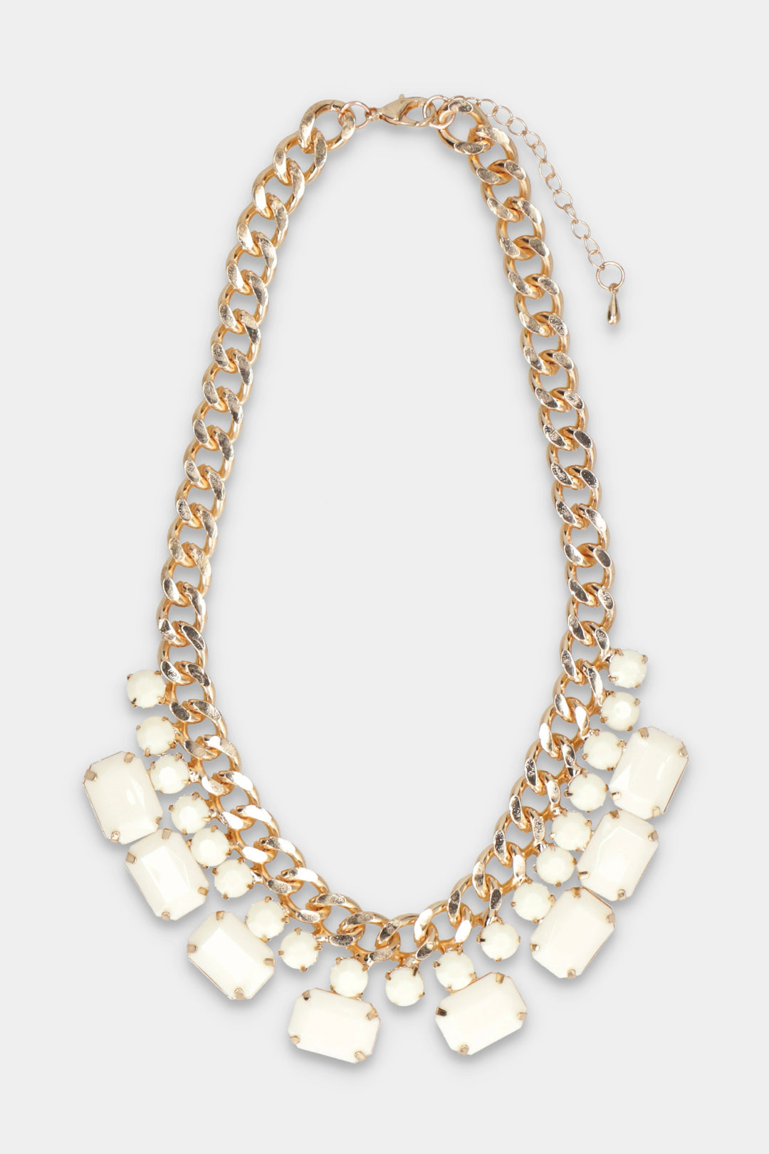 White Gemstones Necklace - W21 - WJW0011