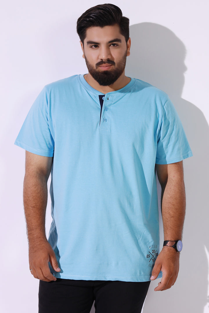 Sky Henley EST T-Shirt (Plus Size) - P22 - MT0138P